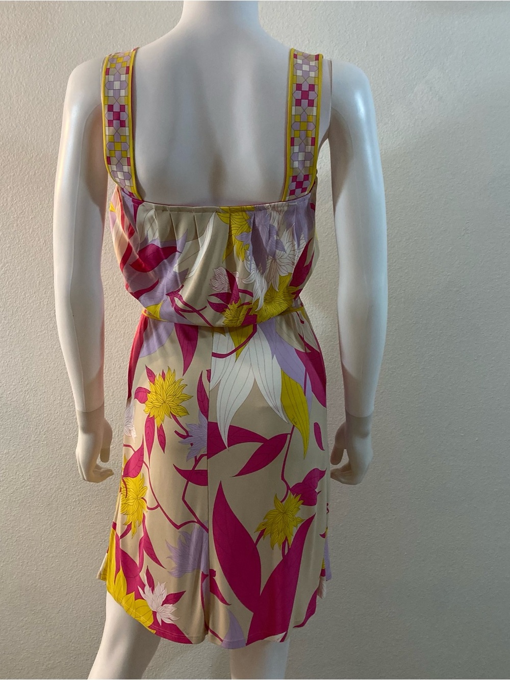 Pucci Pink Print Dress Summer Sleeveless Dress Size 6 Made In Italy - Picture 4 of 10